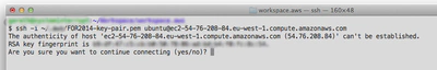 Confirm ssh Terminal Session